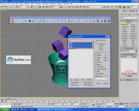Tutorial Model 3D glass object, liquid and ice cubes part2 9