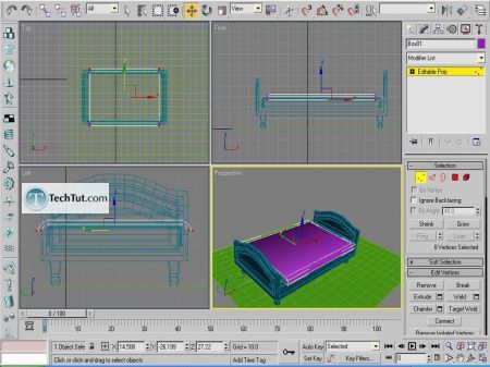 Tutorial Creating a bed in Max part 2 14