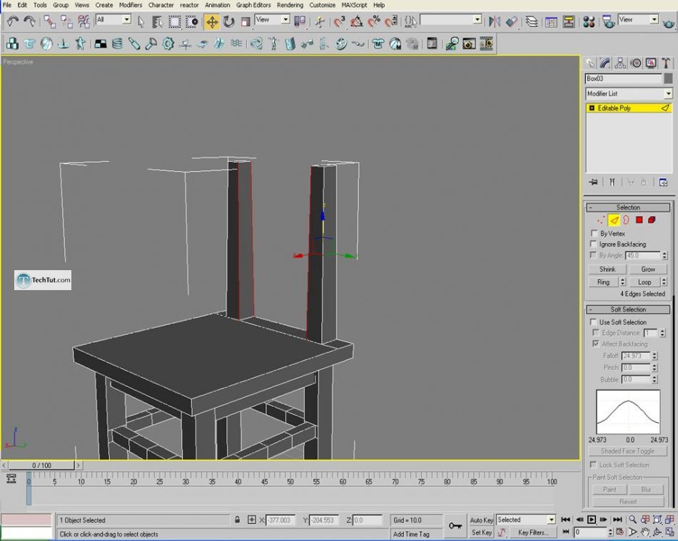 Learn how to create chair using 3D studio max