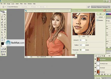 turn photo into sketch in photoshpo
