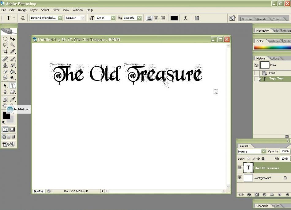 The Old Treasure Text Type in Photoshop