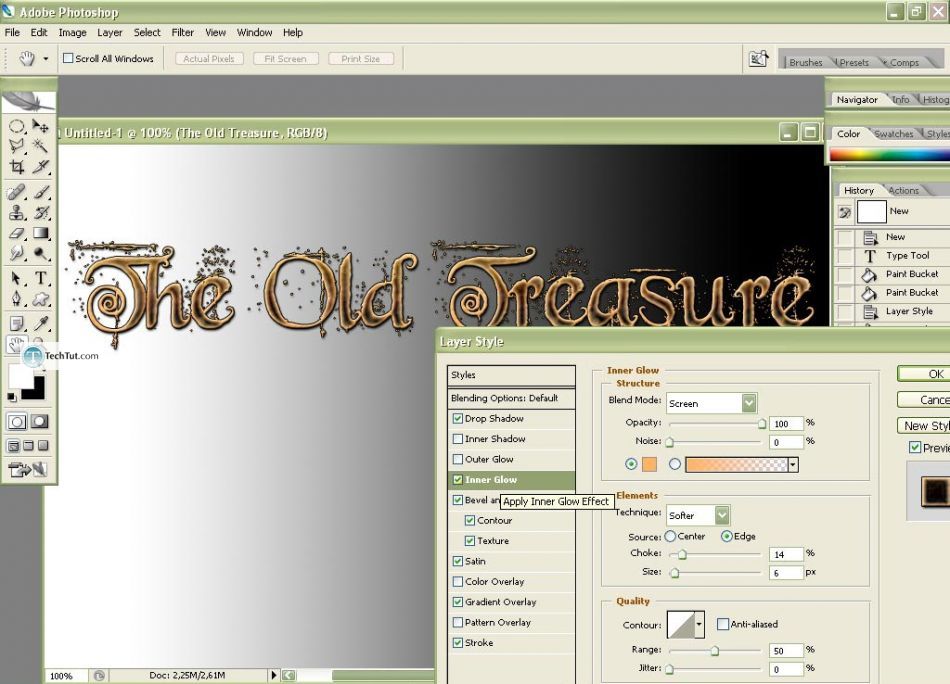The Old Treasure Text Type in Photoshop