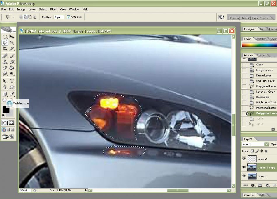 Car tuning photoshop tutorial white lights
