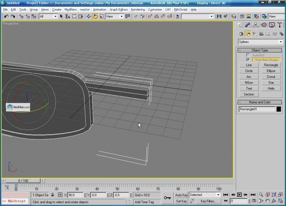 How to create glasses in 3D max
