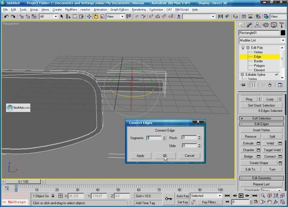 How to create glasses in 3D max