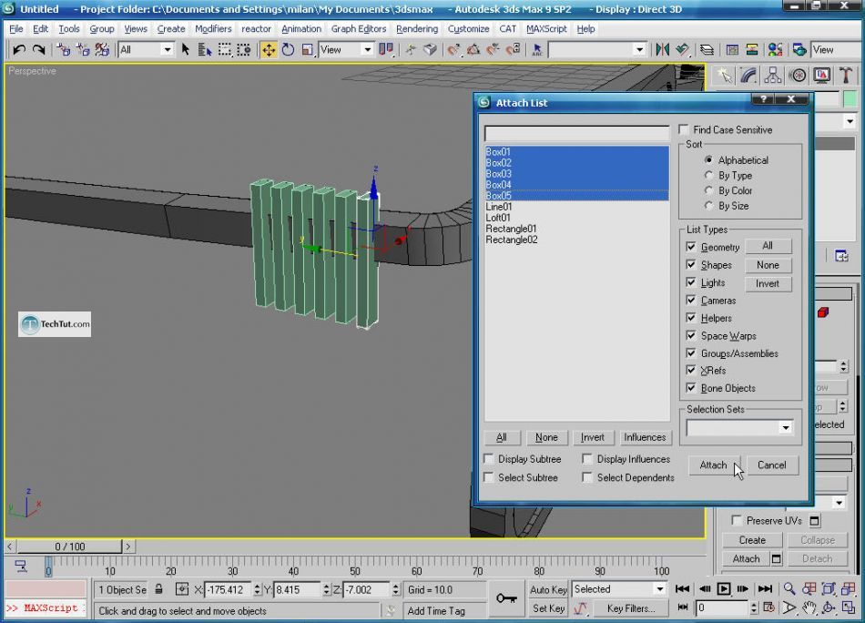 How to create glasses in 3D max