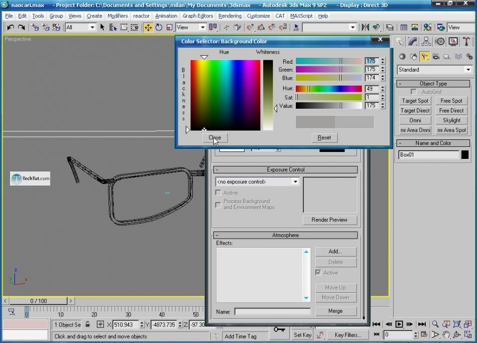 How to create glasses in 3D max