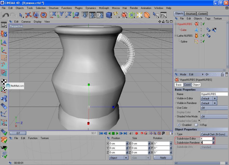 How to create a jug in Cinema 4D