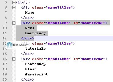 Drop-Down Menu Tutorial