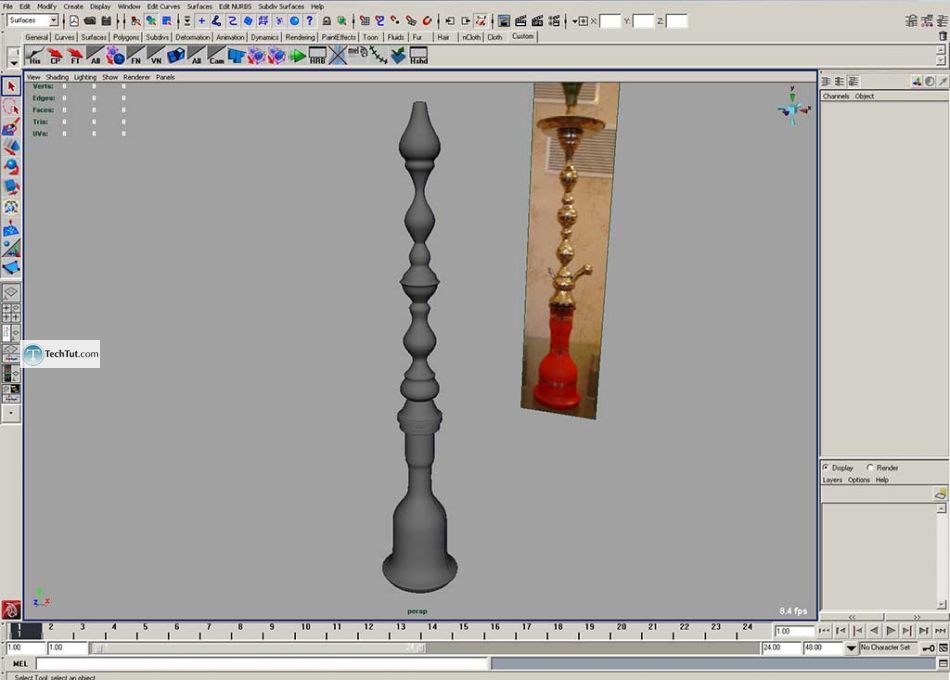 Create hookah model, render and texture complete tutorial