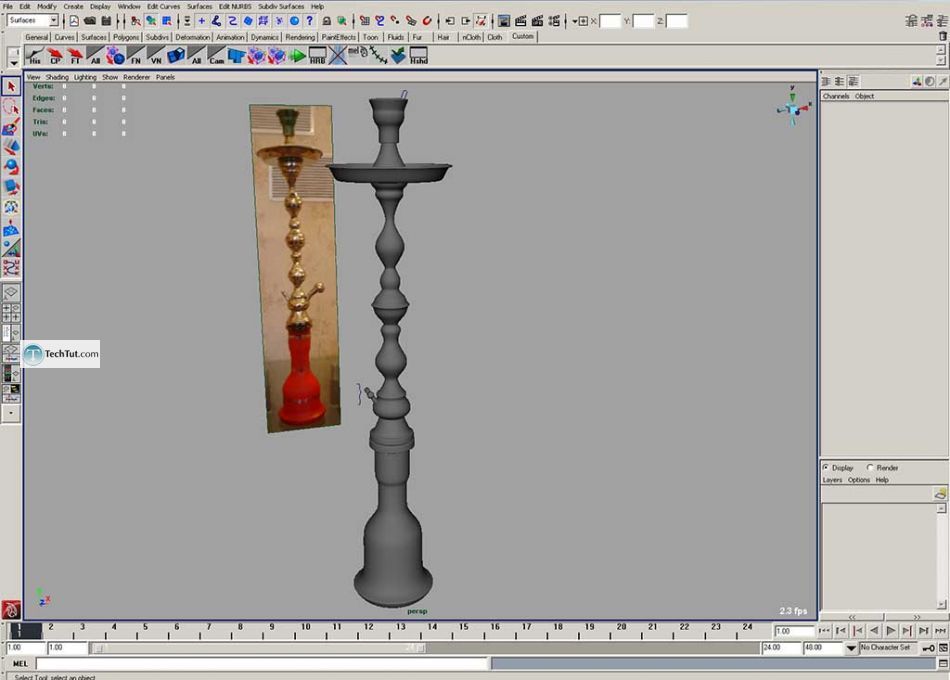 Create hookah model, render and texture complete tutorial