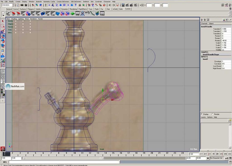 Create hookah model, render and texture complete tutorial