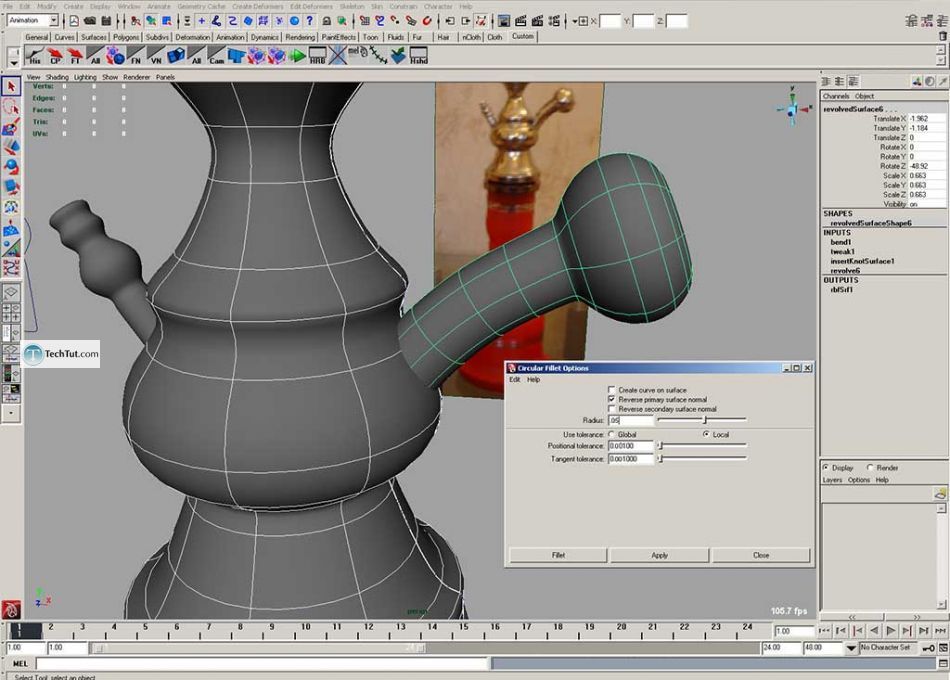 Create hookah model, render and texture complete tutorial