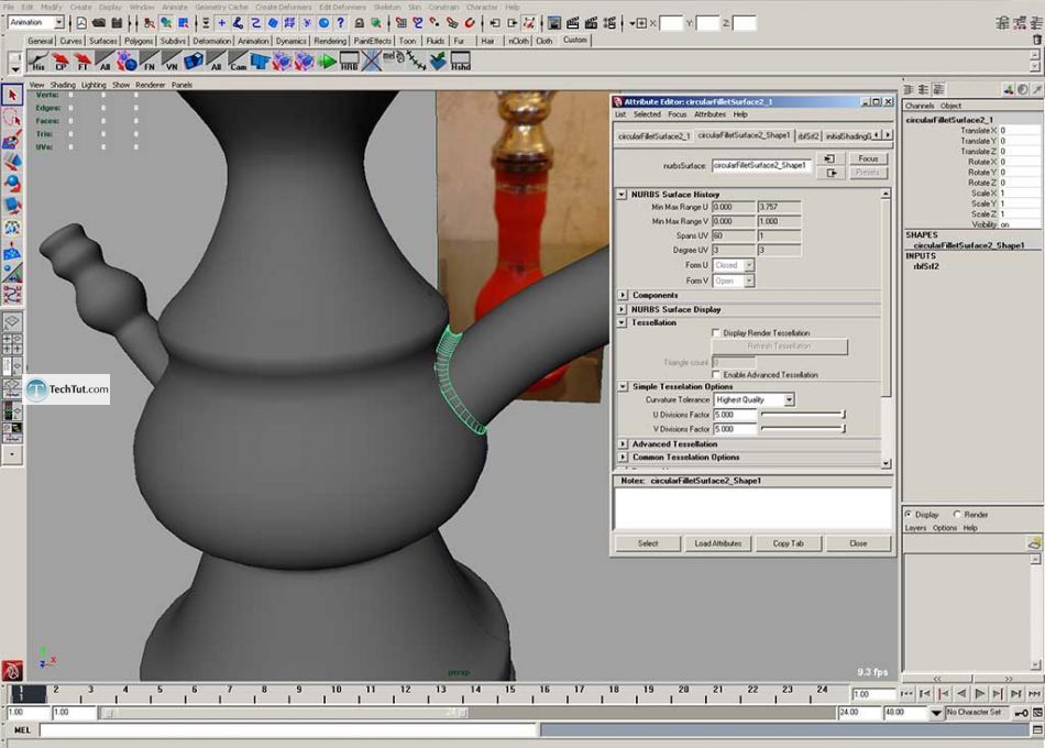 Create hookah model, render and texture complete tutorial