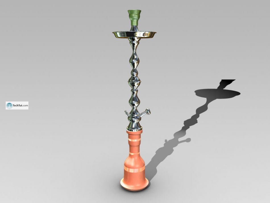 Create hookah model, render and texture complete tutorial