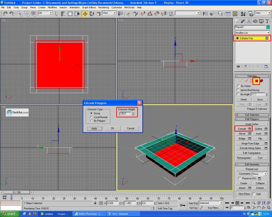 Learn how to create pool in 3D studio