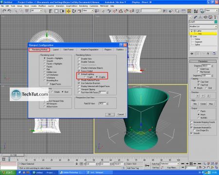 Tutorial Model 3D glass object, liquid and ice cubes part2 3