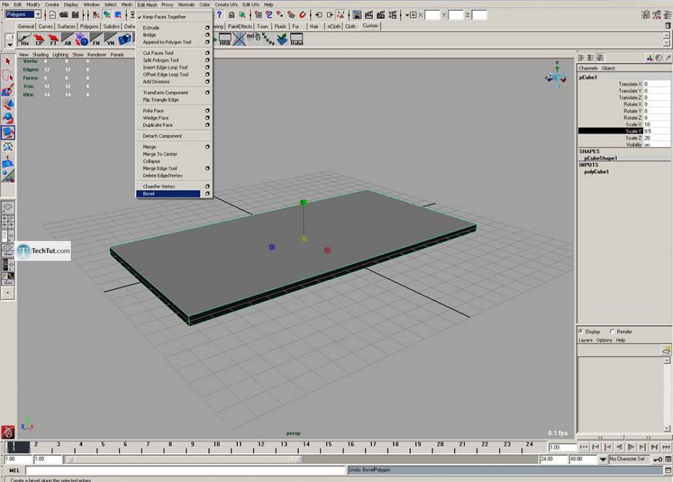 Create table cloth in maya