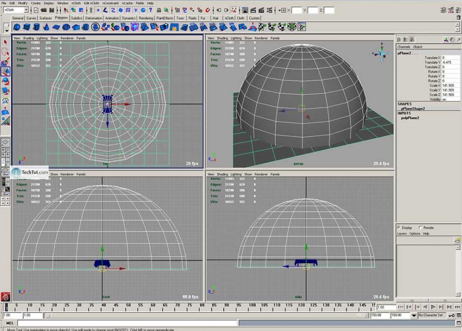 Create table cloth in maya