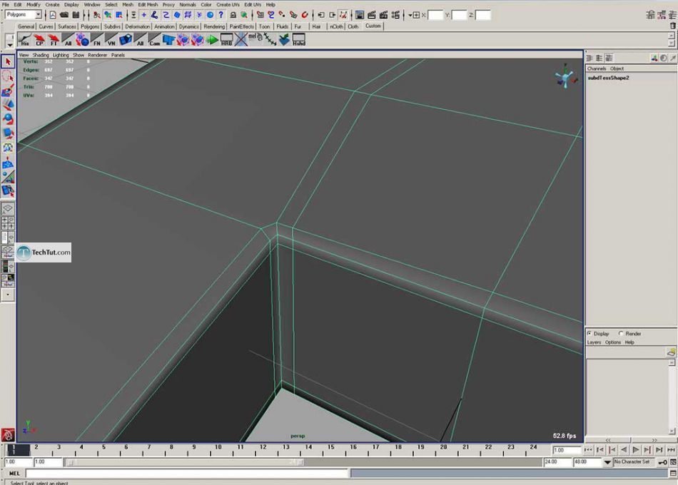 Simple polygon watch done in Maya