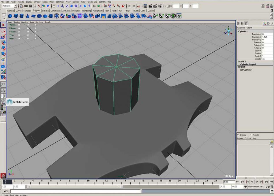Simple polygon watch done in Maya