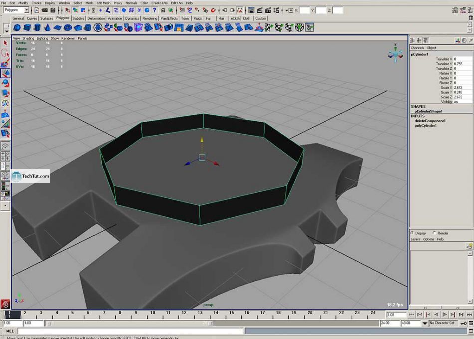 Simple polygon watch done in Maya
