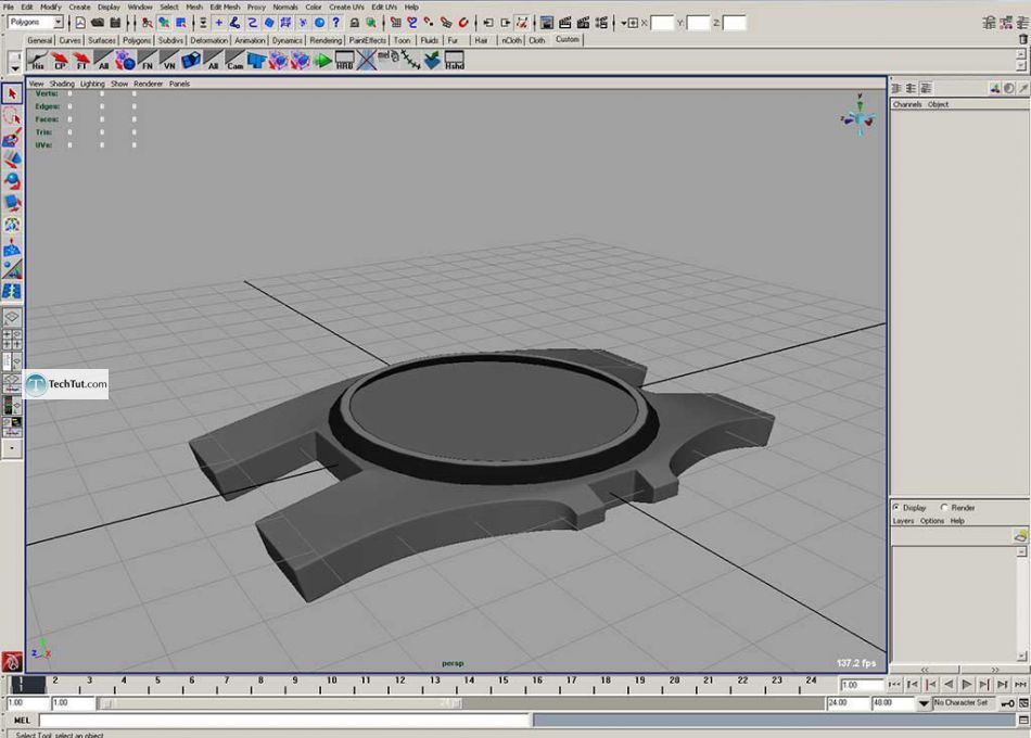 Simple polygon watch done in Maya