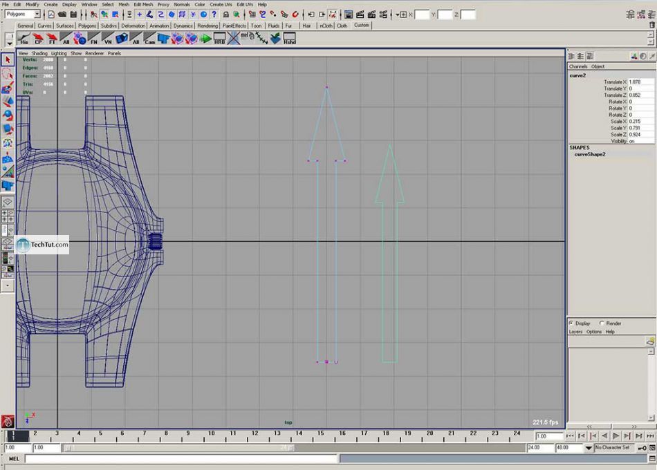 Simple polygon watch done in Maya