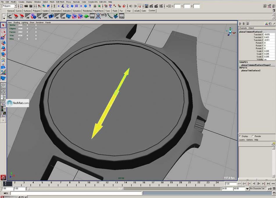 Simple polygon watch done in Maya