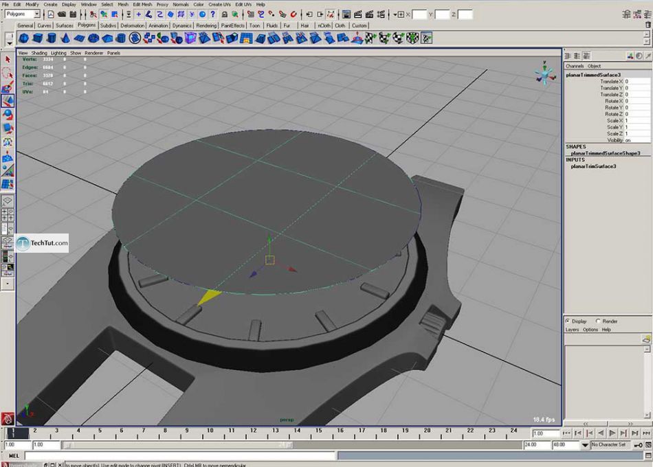 Simple polygon watch done in Maya