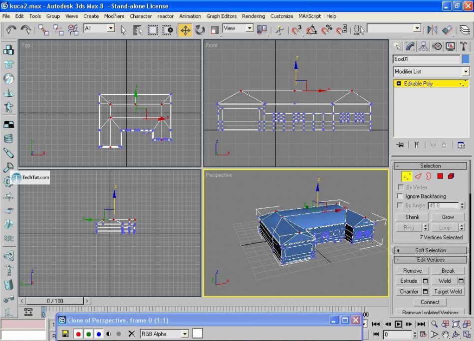 Create low poly house