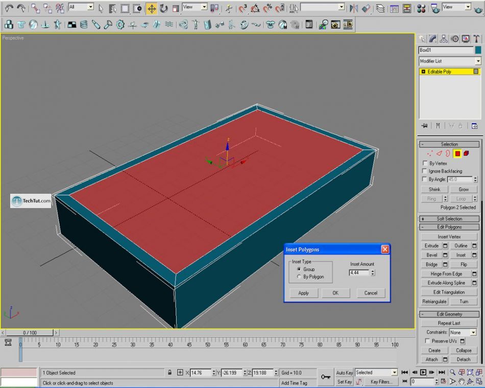Old style double bed done in 3D max