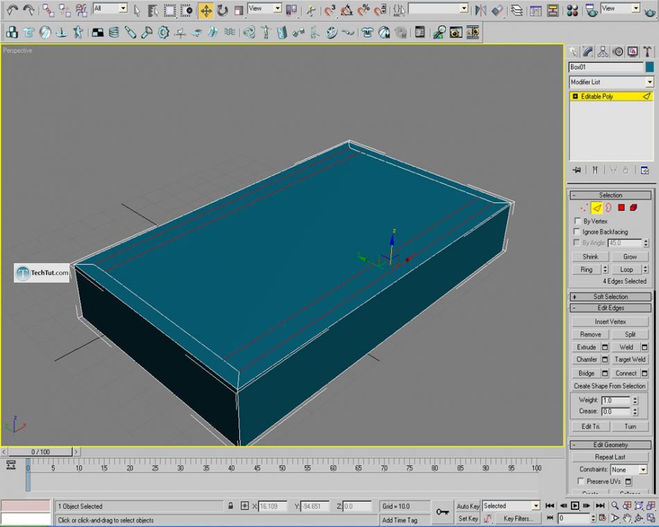 Old style double bed done in 3D max