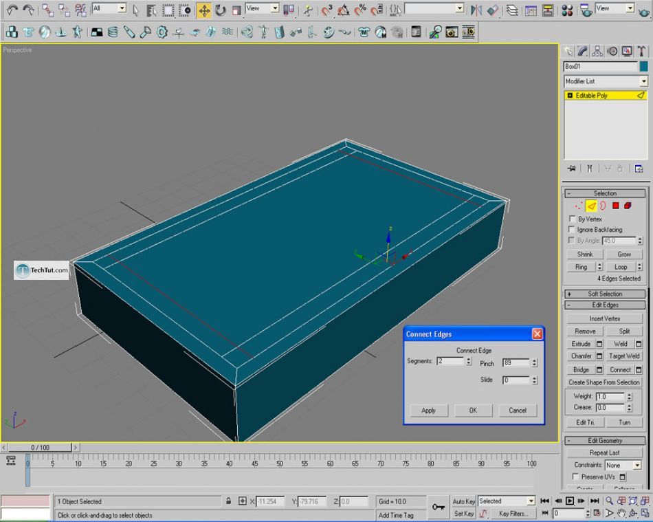 Old style double bed done in 3D max