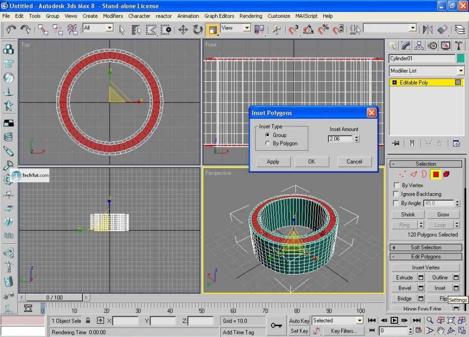 Easy way of creating rubber tire