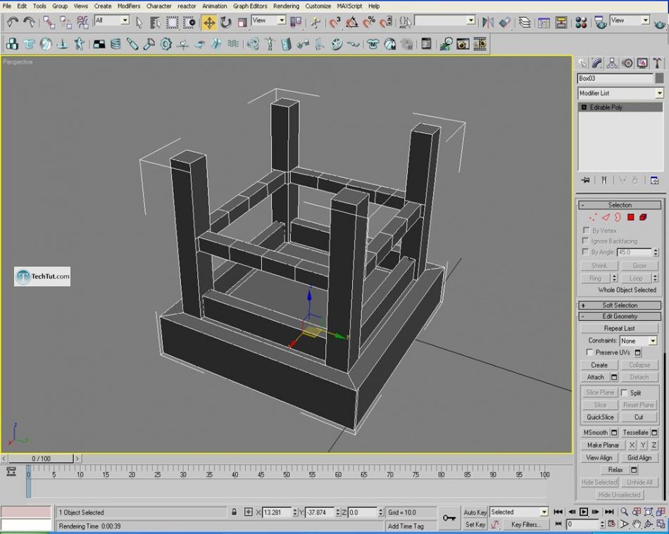 Learn how to create chair using 3D studio max