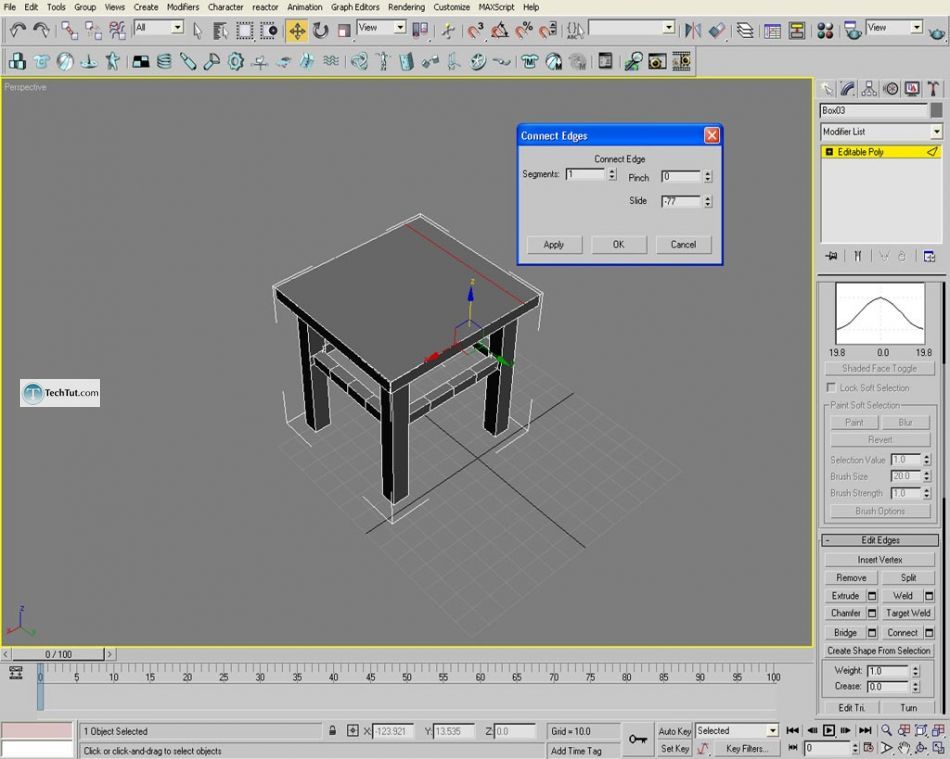 Learn how to create chair using 3D studio max