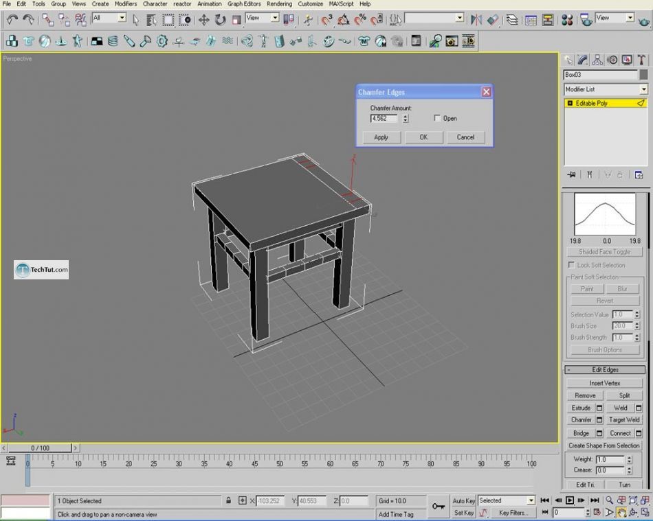 Learn how to create chair using 3D studio max