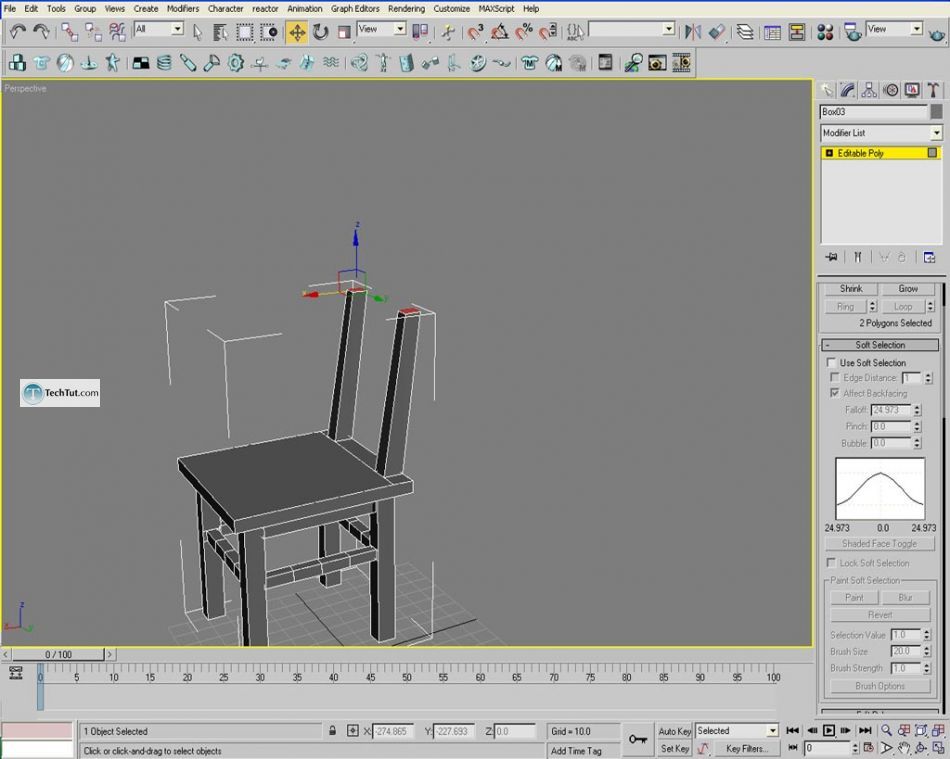 Learn how to create chair using 3D studio max