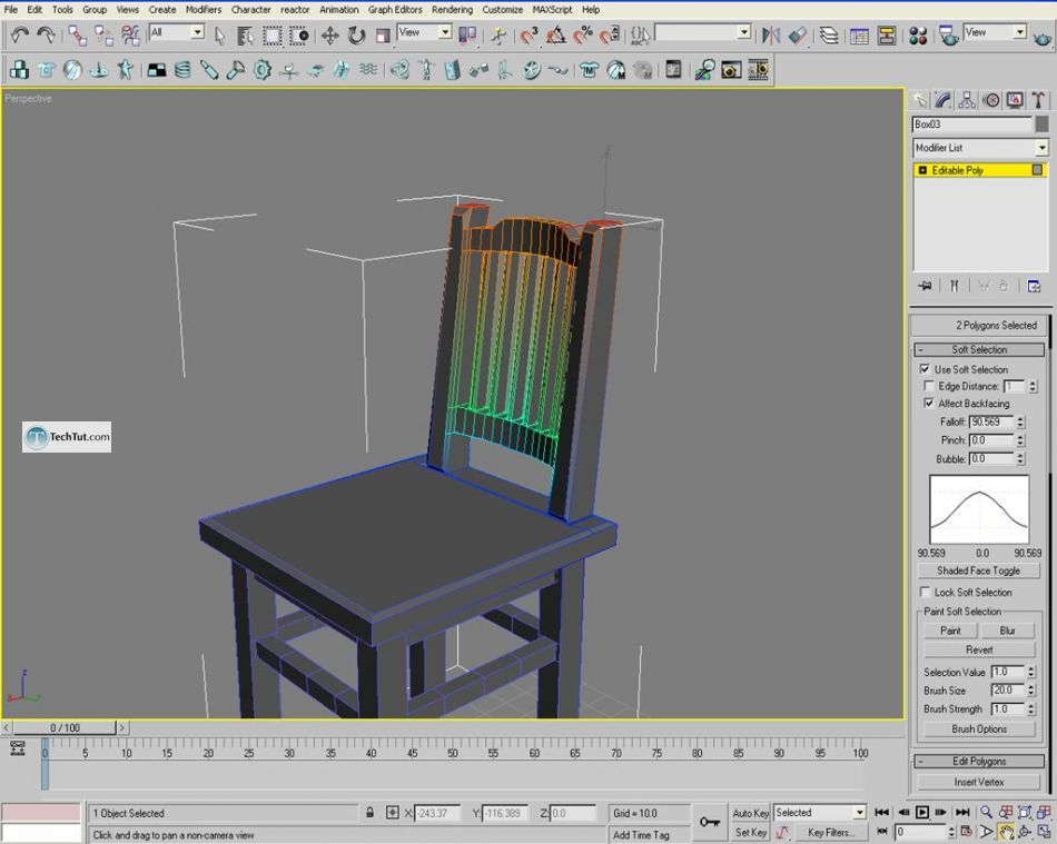 Learn how to create chair using 3D studio max