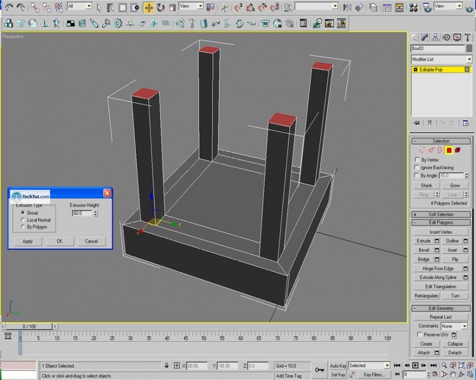 Learn how to create chair using 3D studio max