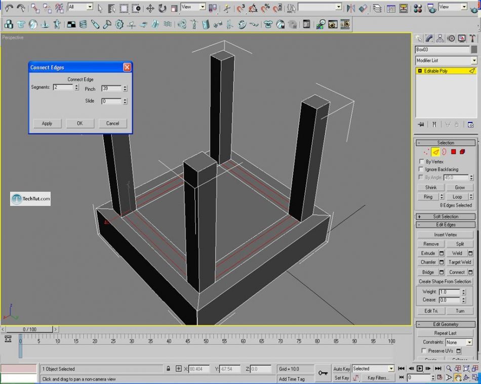 Learn how to create chair using 3D studio max