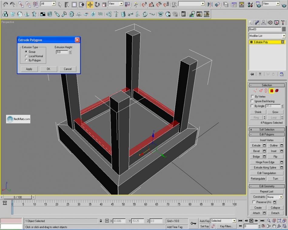 Learn how to create chair using 3D studio max