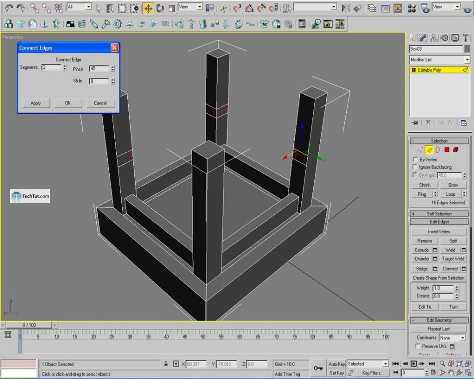 Learn how to create chair using 3D studio max