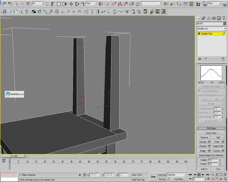 Learn how to create chair using 3D studio max