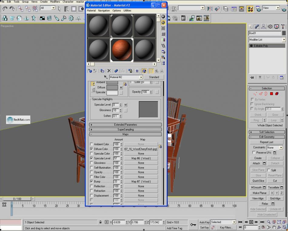 Adding wooden material to chairs and tables