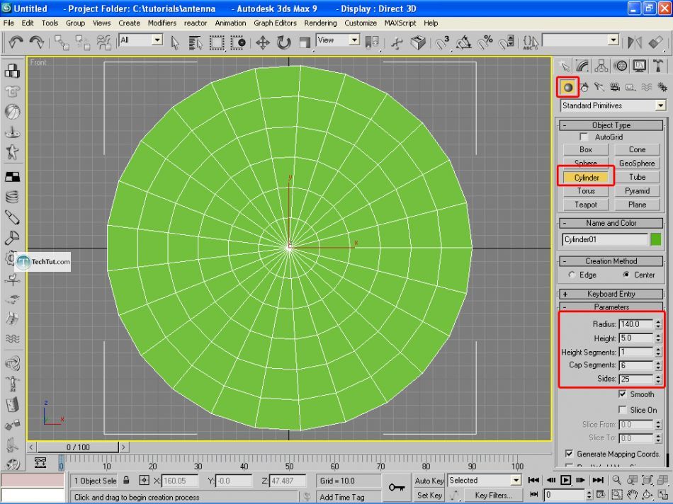 Create a realistic looking satellite dish