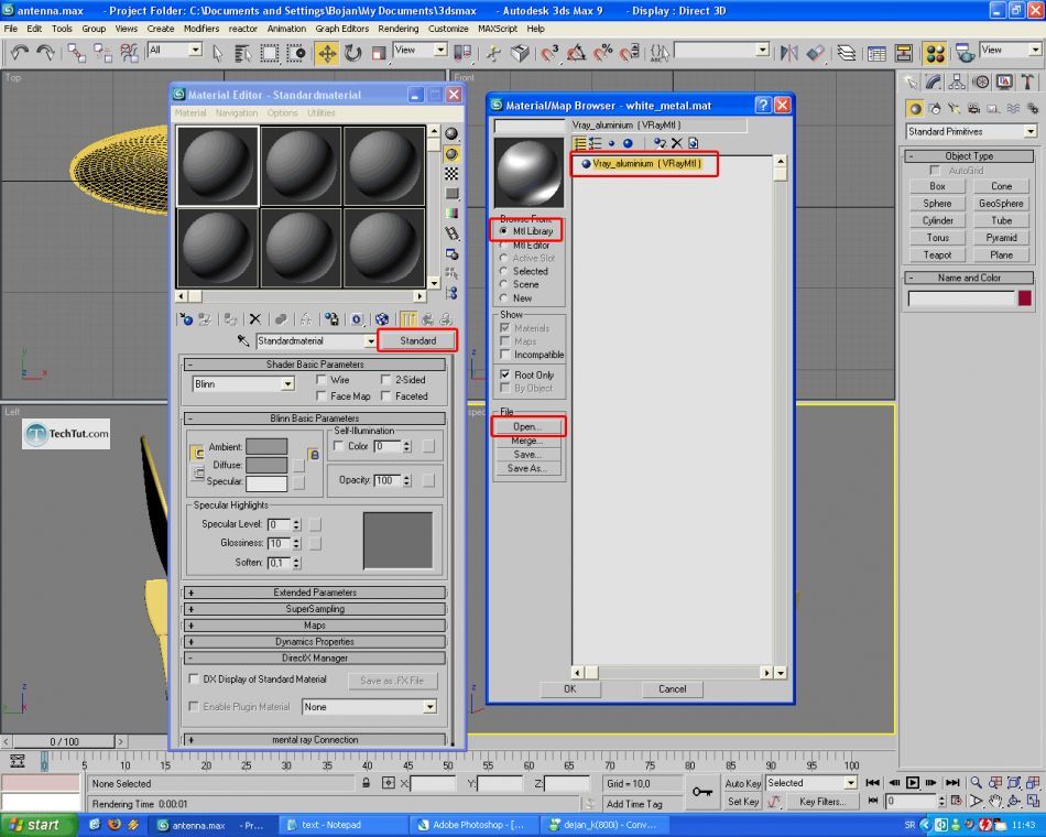 Create a realistic looking satellite dish