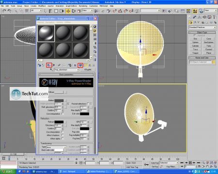 Tutorial Texturing satelite dish 4