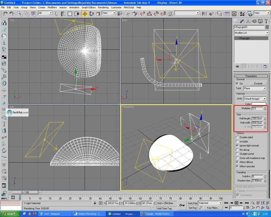 Create a realistic looking satellite dish